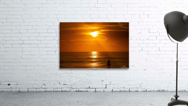 Sunset Surfer Wall Preview
