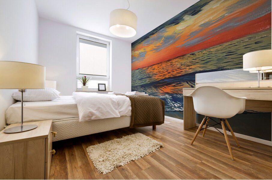 Gulf Sunset Painting Mural print
