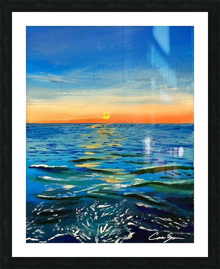 Sunset Painting  Picture Frame print