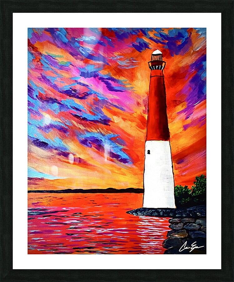 Lighthouse Painting Picture Frame print