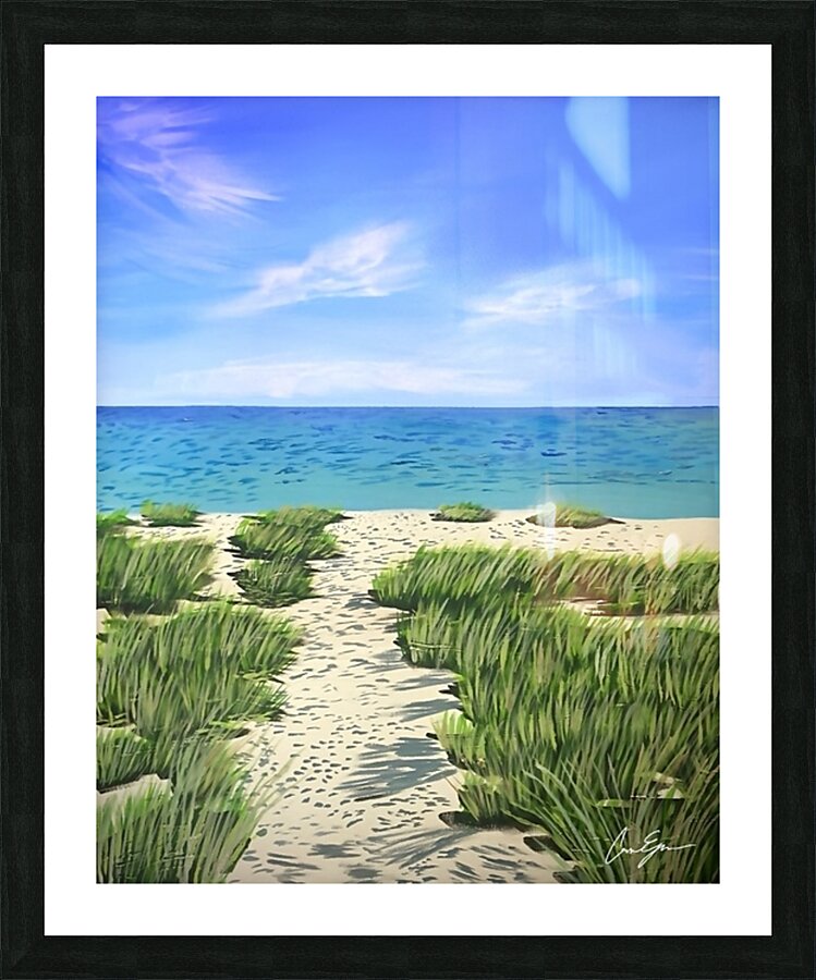 Beach Painting Picture Frame print