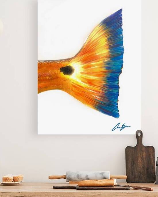 Redfish Tail Painting by Conor s Canvas