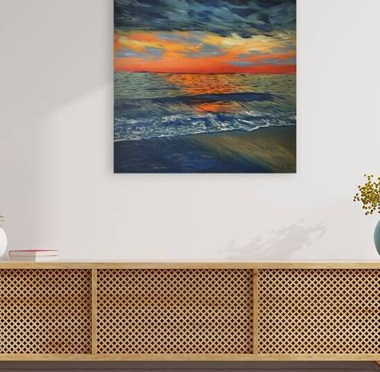 Gulf Sunset Painting by Conor s Canvas