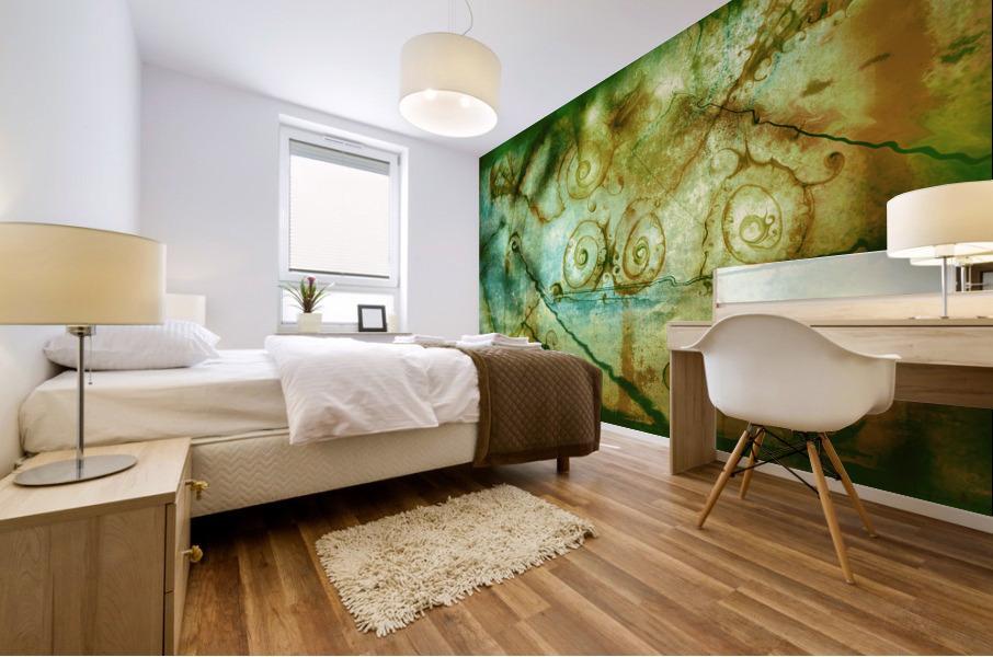 Champagne green Mural print