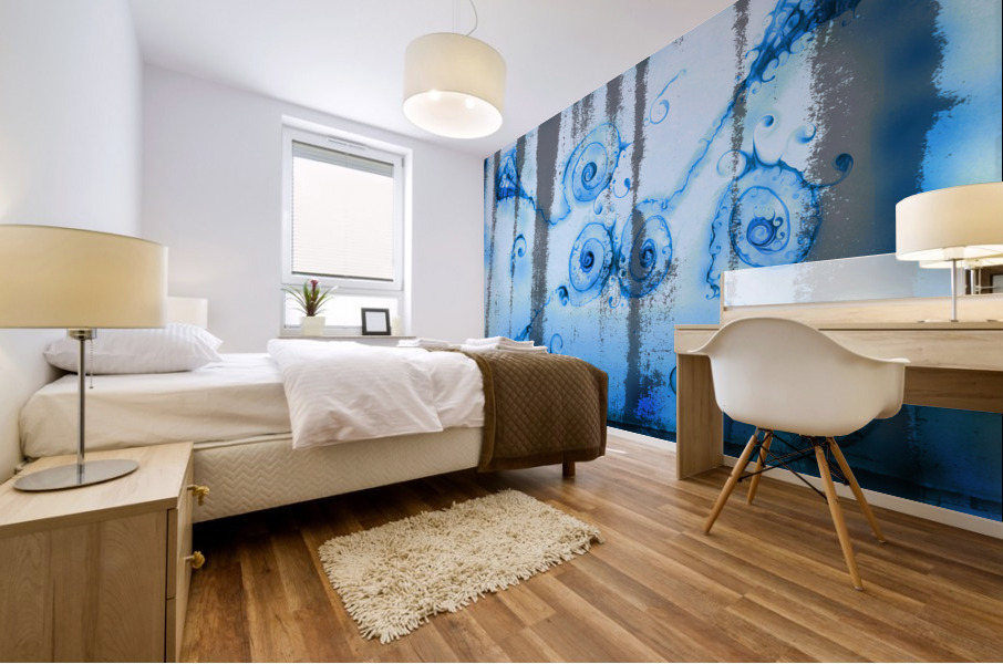 Champagne blue  Mural print