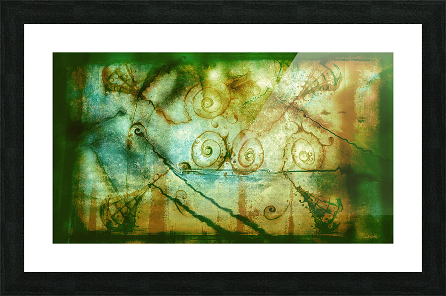 Champagne green Picture Frame print