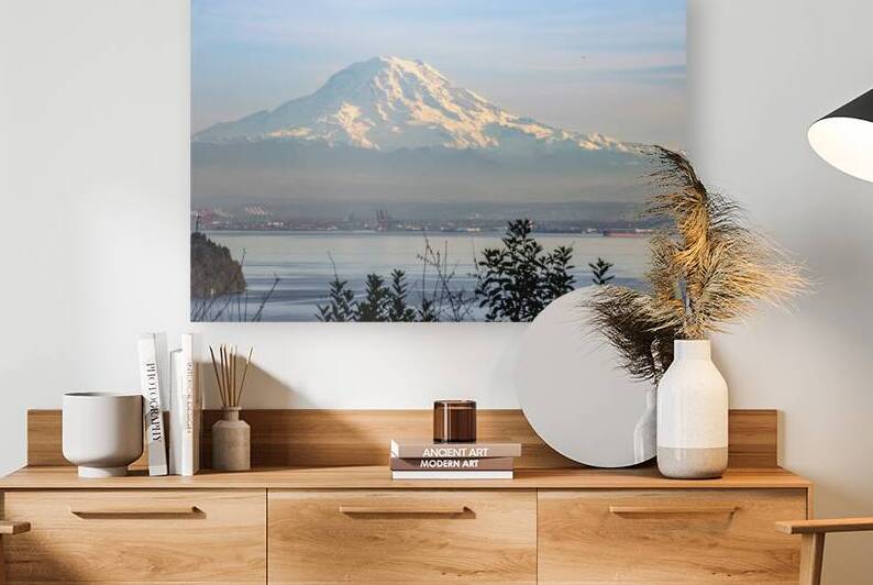 Mt Rainier over Tacoma  Reproduction