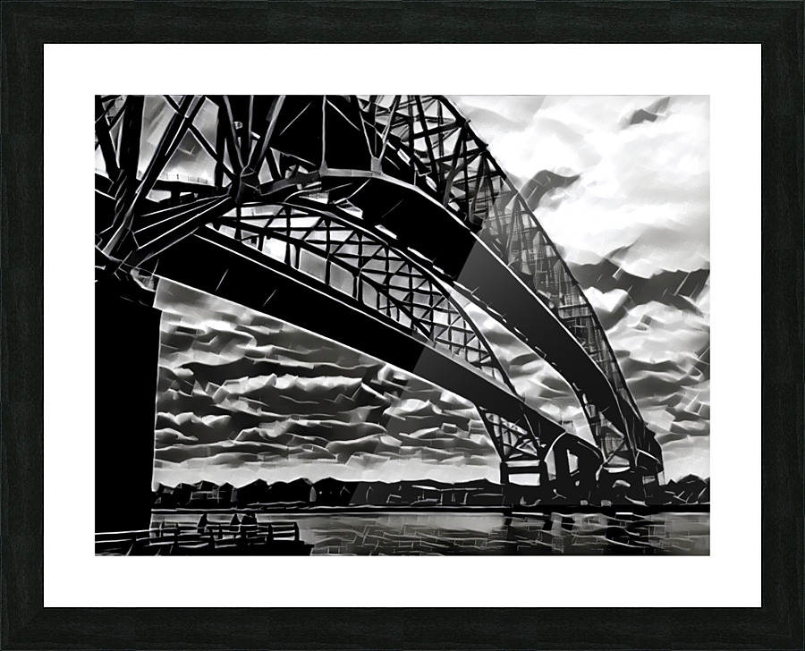 Bluewater Bridge Picture Frame print