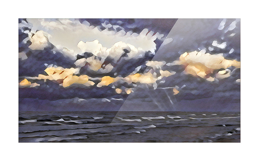 Lake Storm 3 Picture Frame print