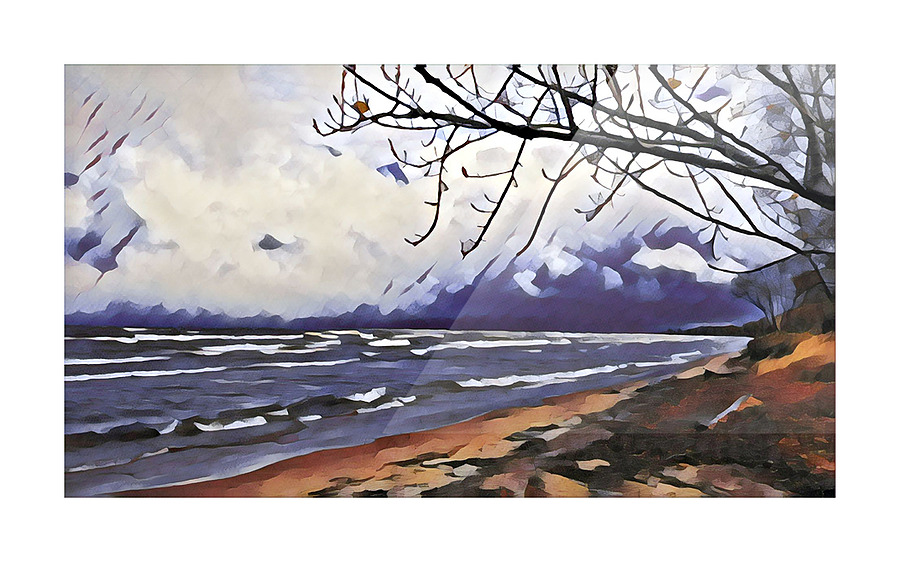Lake Storm 2 Picture Frame print
