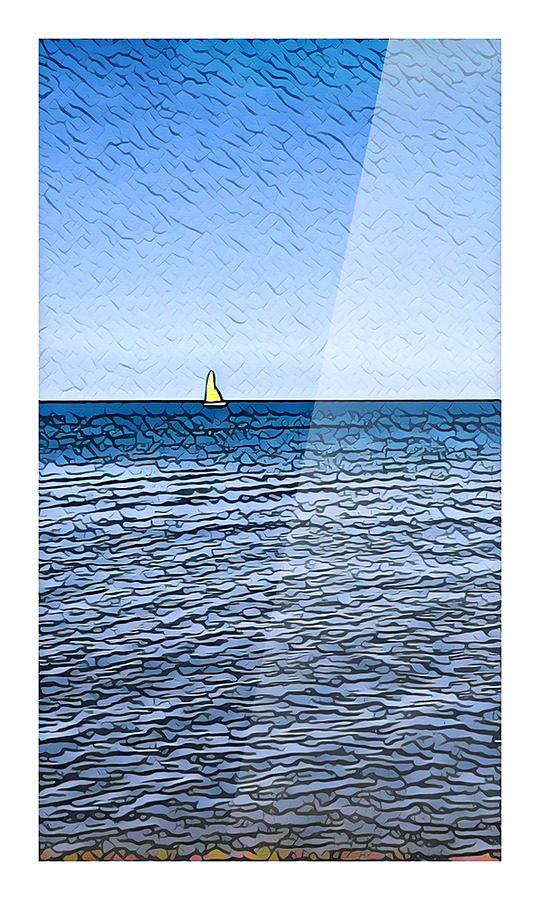 Sailing Huron Picture Frame print