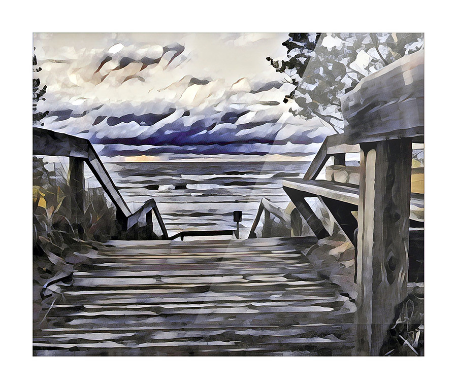 Beachsteps Picture Frame print