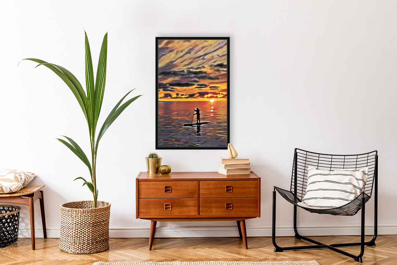 Sunset Paddleboard Reproduction