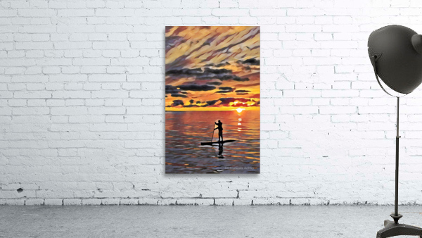 Sunset Paddleboard Wall Preview