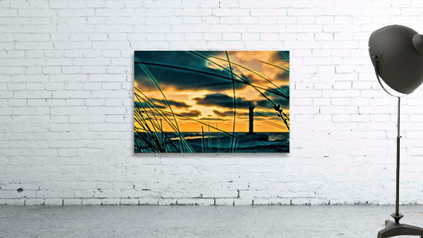 Lighthouse Sunset Wall Preview