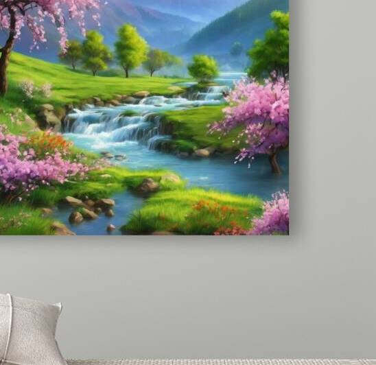 407763 High mountains with flowering trees from w by Khalidshow