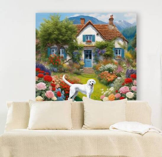 811570 A house surrounded by roses and trees and by Khalidshow