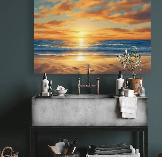 184388 The picturesque sunset behind the blue sea by Khalidshow