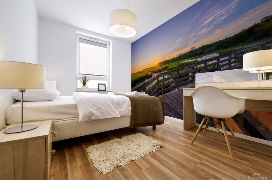 Board walk Sun Mural print