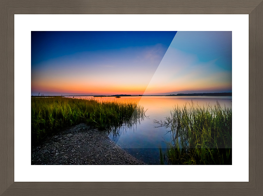 Between The Grass Picture Frame print