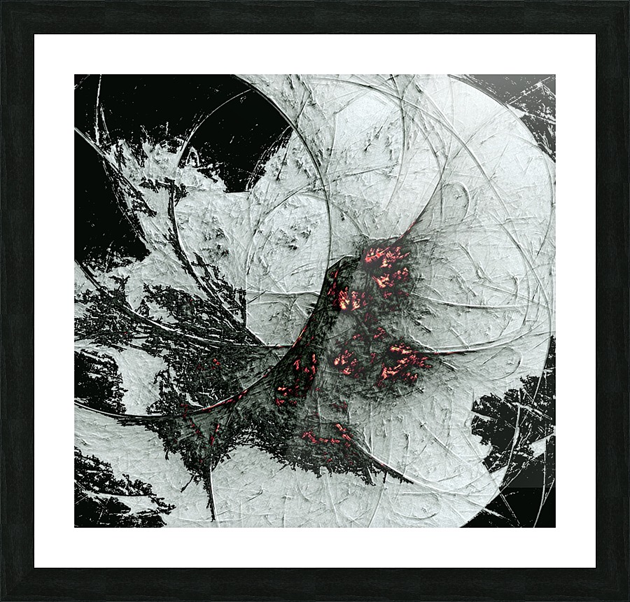 Feuille blanche White leaf Picture Frame print