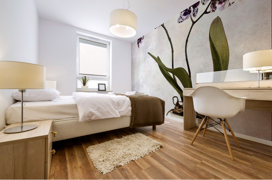 Purple orchid Mural print