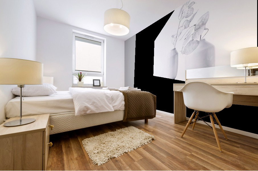 White minimalism Mural print