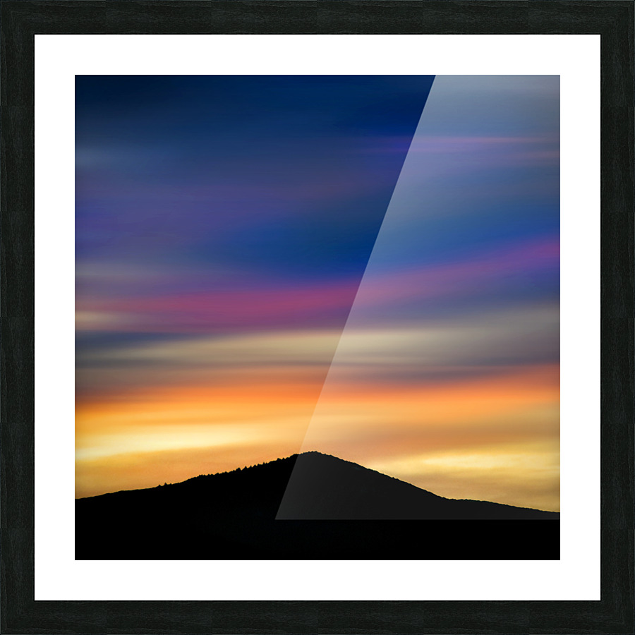 Yellow blue sunset Picture Frame print