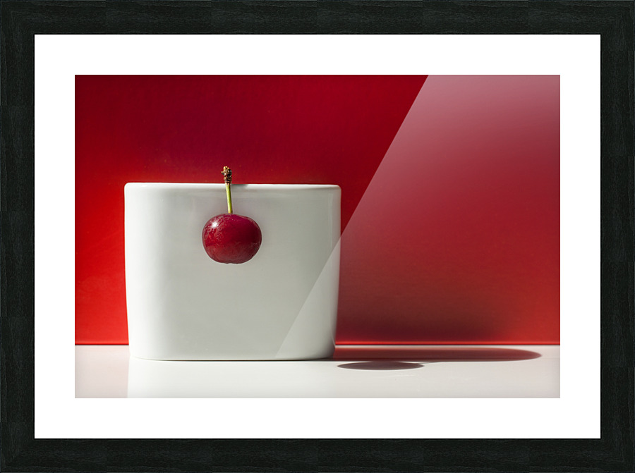 Minimal cherry Picture Frame print