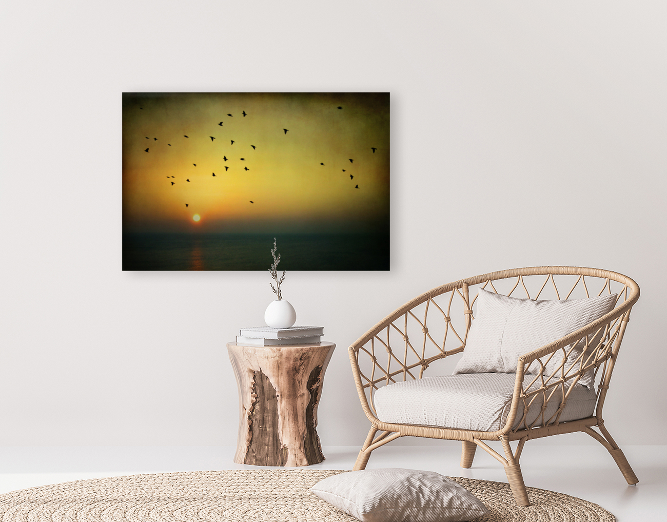 Flight at sunrise Reproduction
