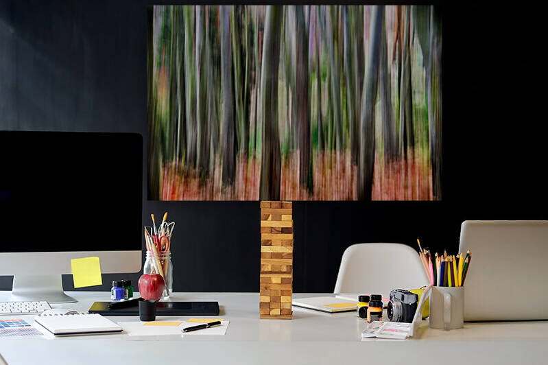 Autumnal abstract woods by Barbara Corvino