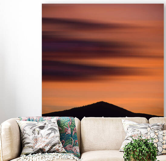 Orange sunset on the hill by Barbara Corvino