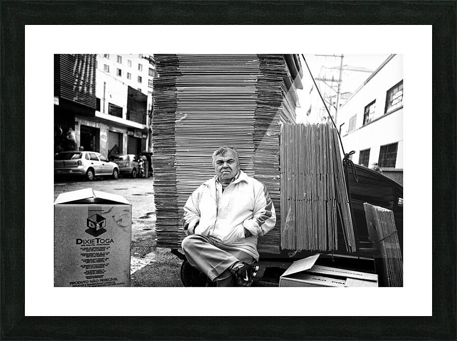 Cardboard Guy Picture Frame print