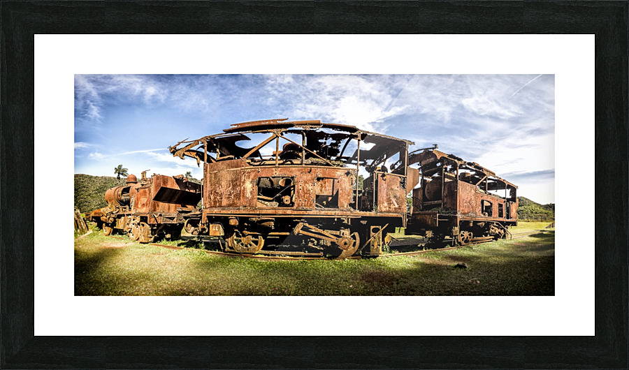 Rusty Train Picture Frame print