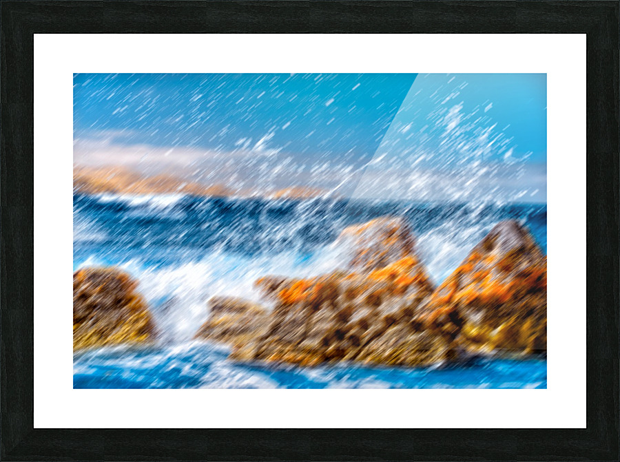 Stormy Bay Picture Frame print