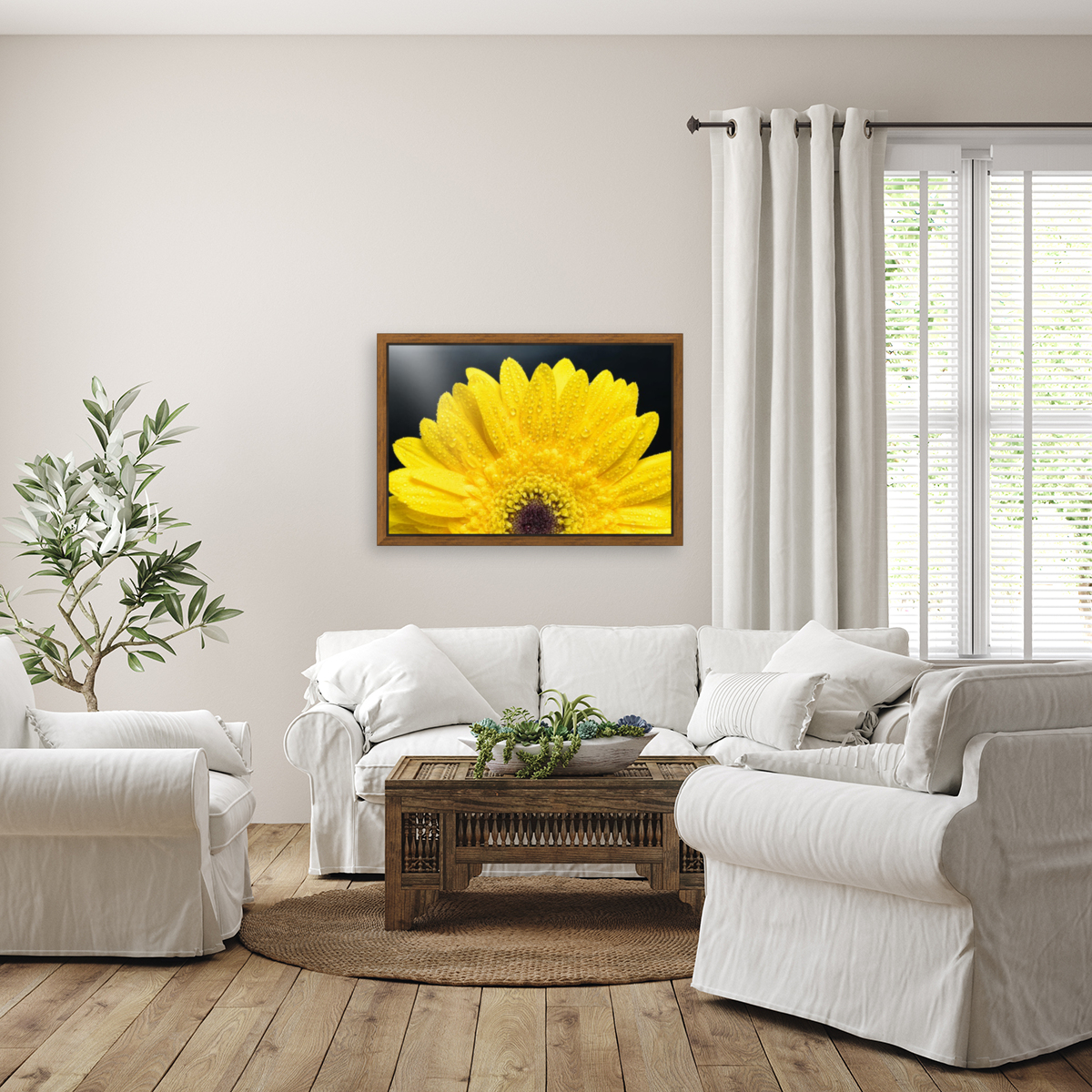 Yellow Gerber Daisy Reproduction