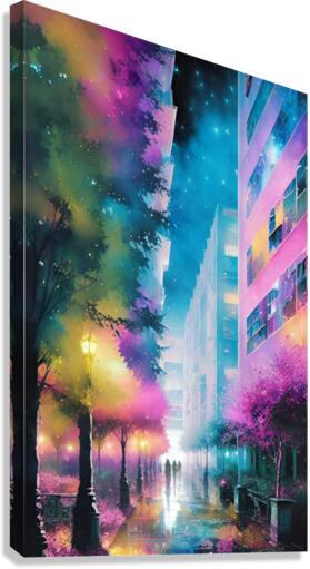 Fog in city  Canvas Print