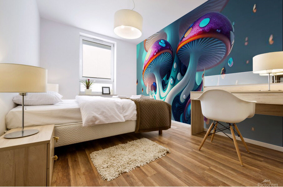 Cool Mushroom Mural print
