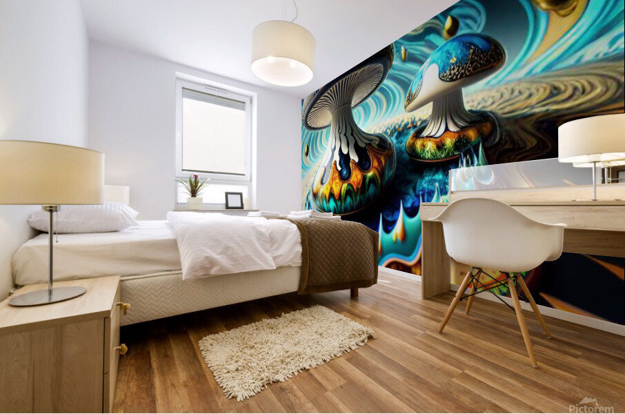 Mushroom melt Mural print