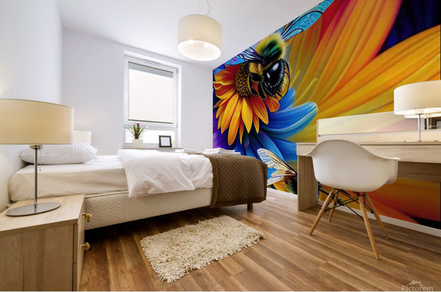 Spring Bees Mural print