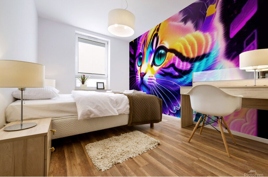 Cat Galaxy Mural print