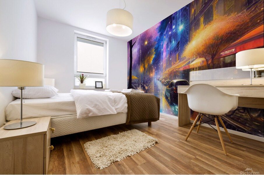 City lights Mural print