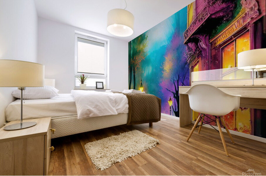 City sleeps Mural print