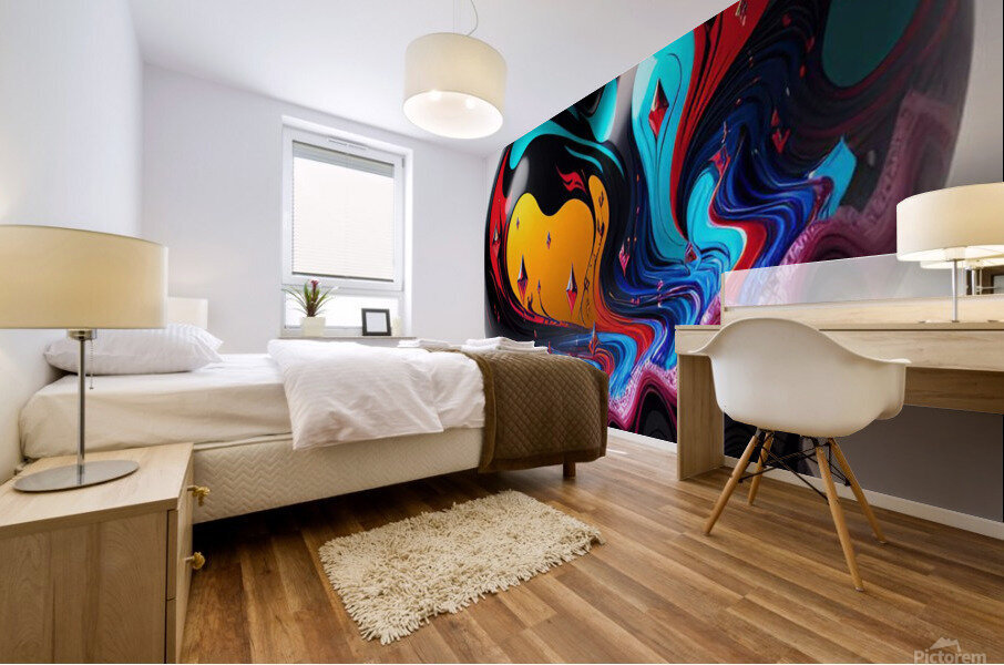 Dripping Heart Mural print