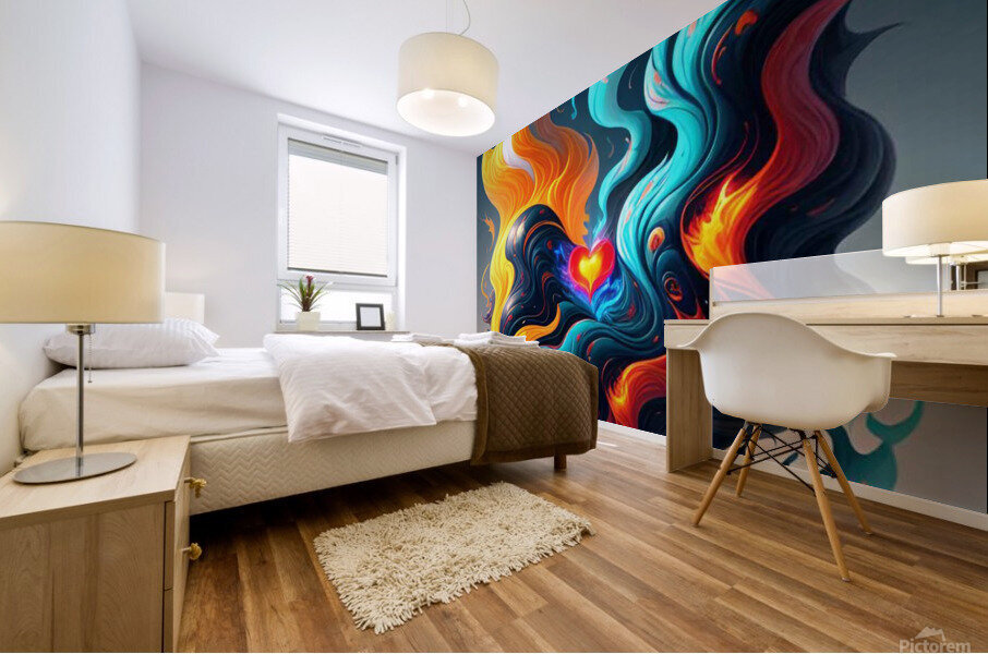 Smoken Heart Mural print