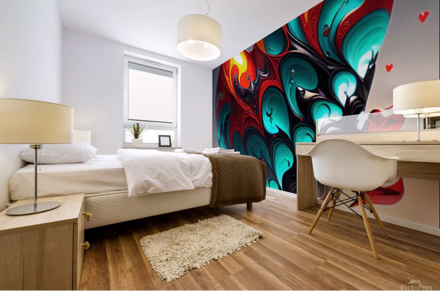 heart on display Mural print