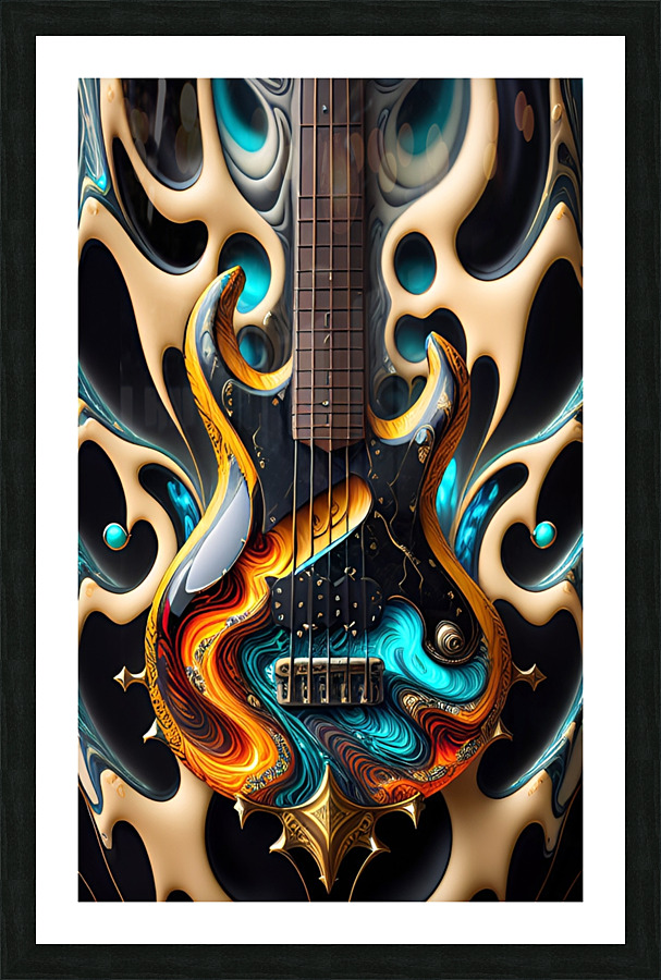 Guitar 2 Picture Frame print