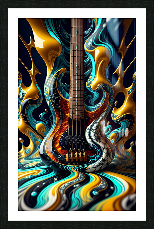 Guitar 3kt Picture Frame print