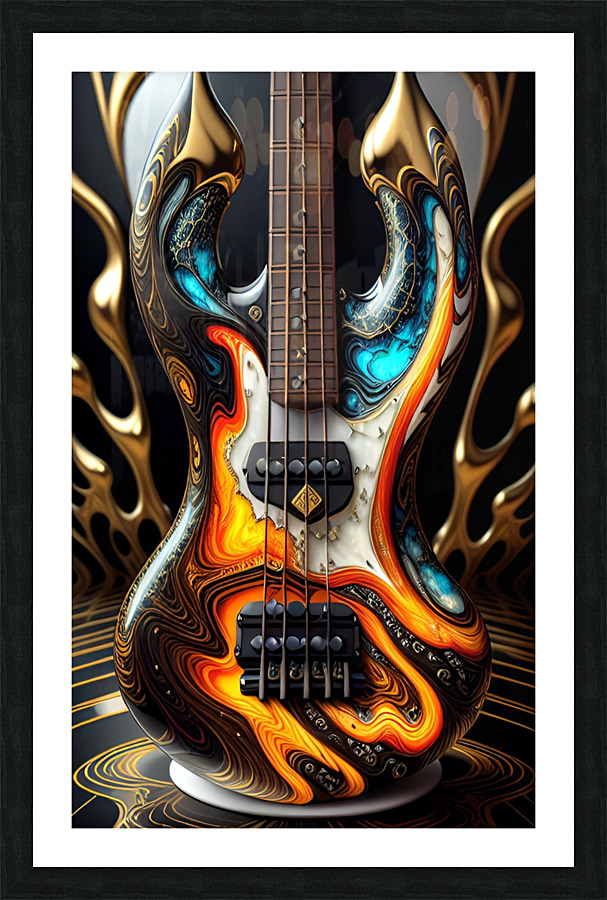 Guitar 4 Picture Frame print