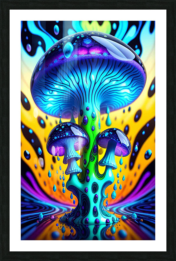 Mushroom drip Picture Frame print